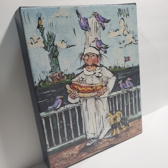 Joanna signed Chef canvas Art New York Statue Of Liberty 8 X 10 wall picture - Picture 2 of 6